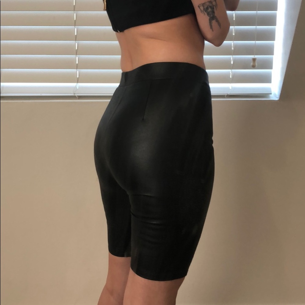 NWOT leather bike shorts